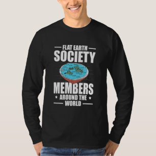T-shirt Théorie du complot Terre plate Société de la Terre