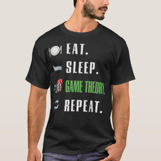 T-shirt Théorie du jeu Poker Manger Sleep Répéter