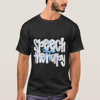 T-shirt Thérapeute de la parole Floral Coquette Bow Slp Di