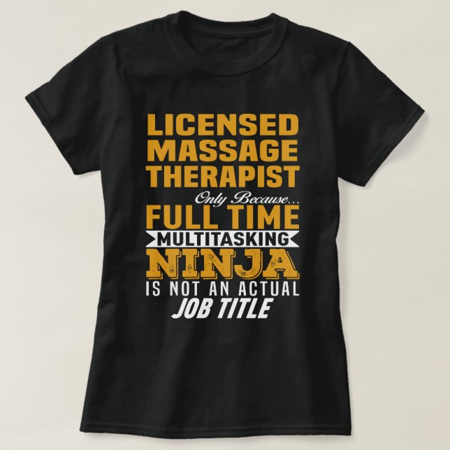 T-shirt Thérapeute de massage agréé (Design devant)
