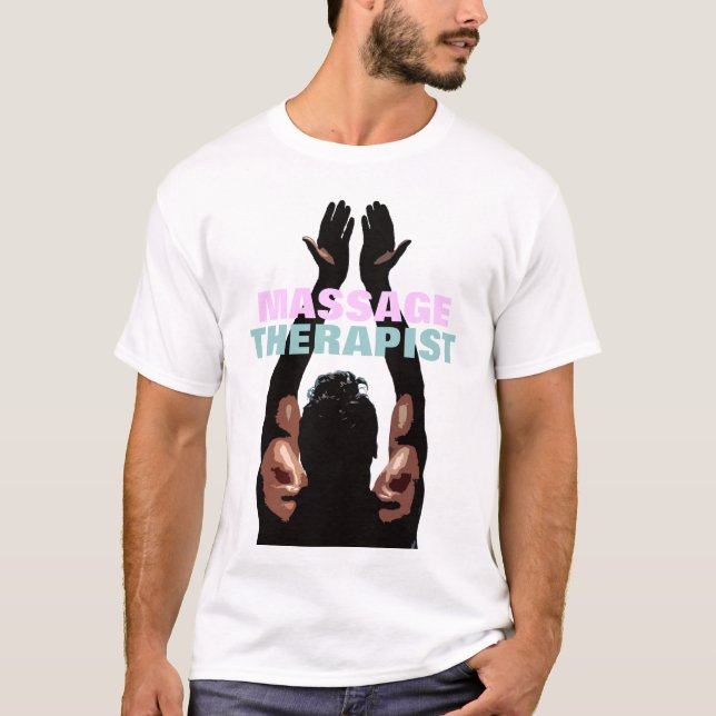 T-shirt Thérapeute de massage atteignant (Devant)