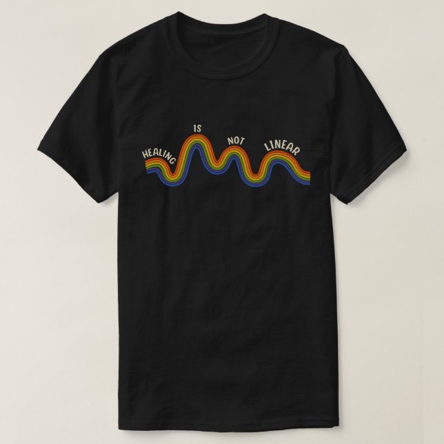 T-shirt Thérapeute et psychologue pour "guérir n'est pas l (Design devant)
