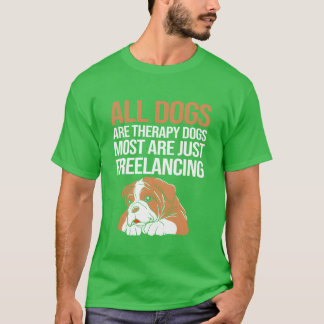 T-shirt Thérapie Chiens Funnyherapy Chien Pour Amoureux de
