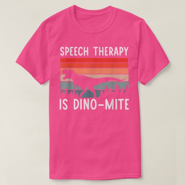 T-shirt Thérapie de la parole est DinoMite Langue Patholo (Design devant)