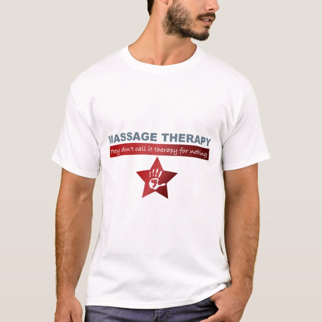 T-shirt Thérapie de massage en rouge rubis (Devant)