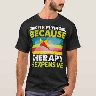 T-shirt Thérapie de vol de cerf-volant rétro Kiteboarding