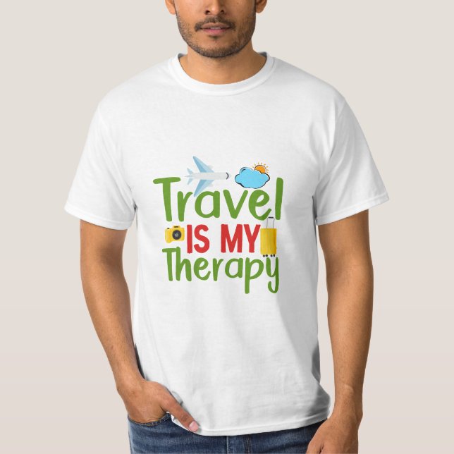 T-shirt Thérapie de voyage et inspiration, Aventure à vie (Devant)