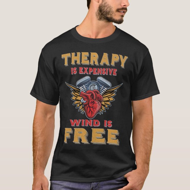 T-shirt Thérapie Le Vent Coûteux Est Gratuit (Devant)