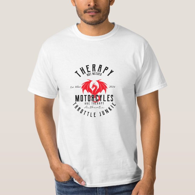 T-shirt Thérapie motocyclette (Devant)