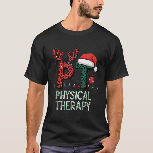 T-shirt Thérapie physique Noël Thérapeute de papi de Noël (Devant)