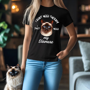 T-shirt Thérapie pour chats siamois