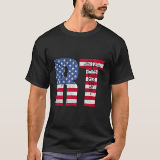 T-shirt Thérapie respiratoire Drapeau américain T respirat