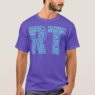 T-shirt Thérapie respiratoire Thérapie-cadeau Pract Pulmon