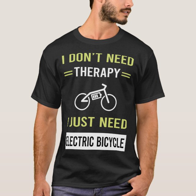 T-shirt Thérapie vélo électrique E vélo Ebike (Devant)
