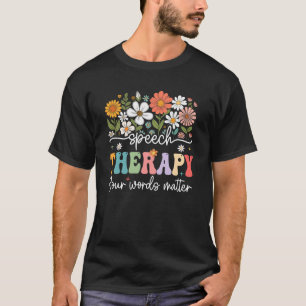 T-shirt Thérapie vocale florale Vos mots Matière Langue P
