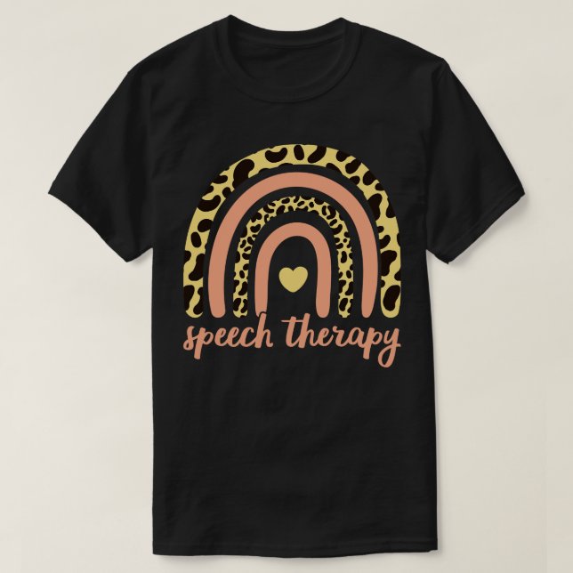 T-shirt Thérapie vocale III Leopard Arc-en-ciel (Design devant)