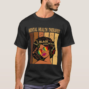 T-shirt Thérapiste en santé Afro Femmes Noir Histoire Mois