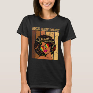 T-shirt Thérapiste en santé Afro Femmes Noir Histoire Mois