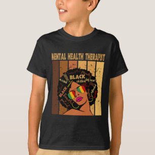 T-shirt Thérapiste en santé Afro Femmes Noir Histoire Mois