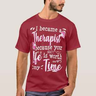 T-shirt Thérapiste Psychologue Travailleur Social Diplôme
