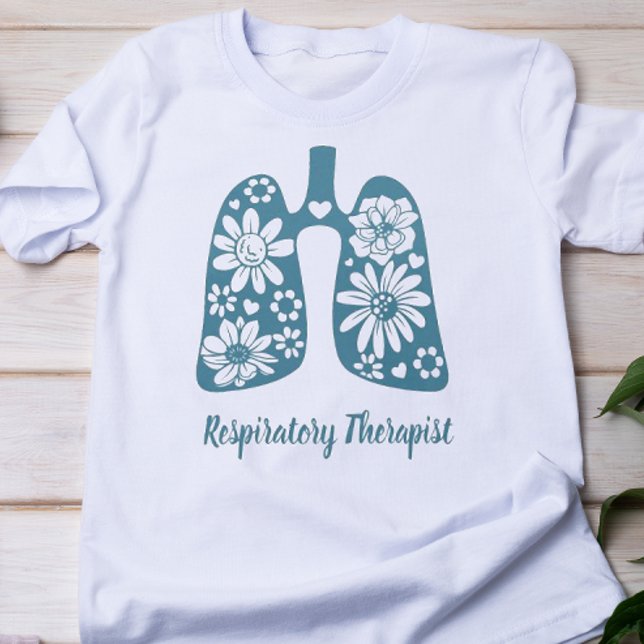 T-shirt Thérapiste respiratoire floral (Créateur téléchargé)