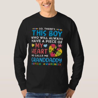 T-shirt There s This Boy He Calls Me Granddaddy Autism Awa