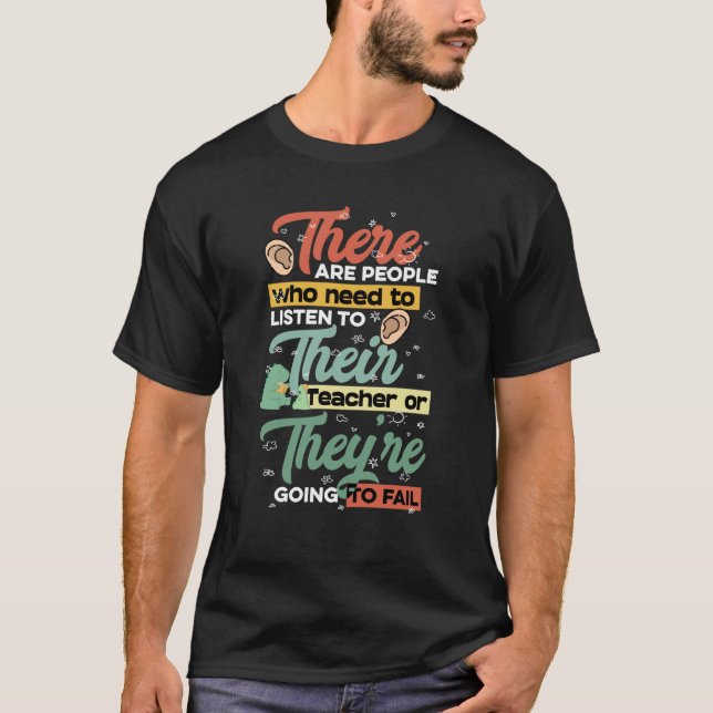 T-shirt There Their They're English Grammar Teacher Pun (Devant)