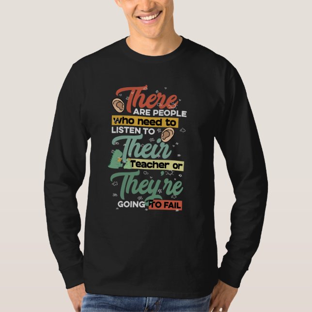 T-shirt There Their They're English Grammar Teacher Pun (Devant)
