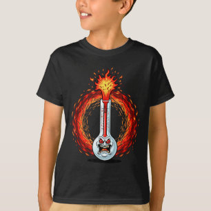 T-shirt Thermomètre furieusement en colère, chaleur extrêm