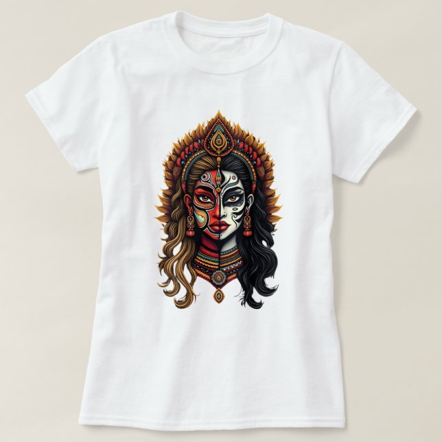 T-shirt Theyyam-Kathakali Fusion - Célébration du Kerala (Design devant)