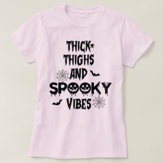 T-shirt Thick Thighs And Spooky Vibes, halloween costume