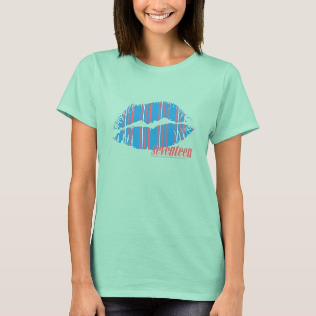 T-shirt Thin Stripes Aqua (Devant)