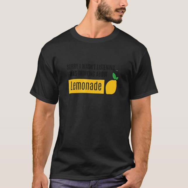 T-shirt Thinking About Lemonade Citrus Summer Fruits (Devant)