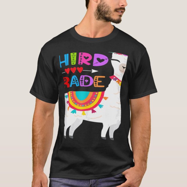 T-shirt Third 3rd Grade Teacher No Prob Llama First Day Gi (Devant)