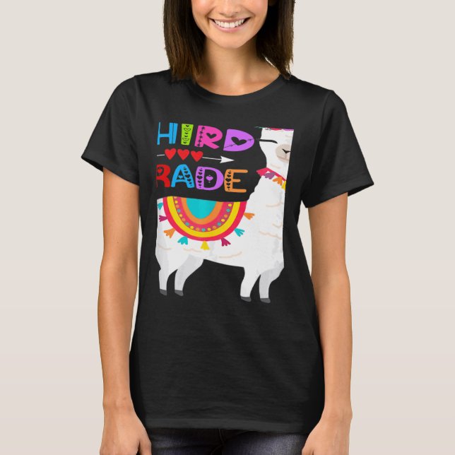 T-shirt Third 3rd Grade Teacher No Prob Llama First Day Gi (Devant)