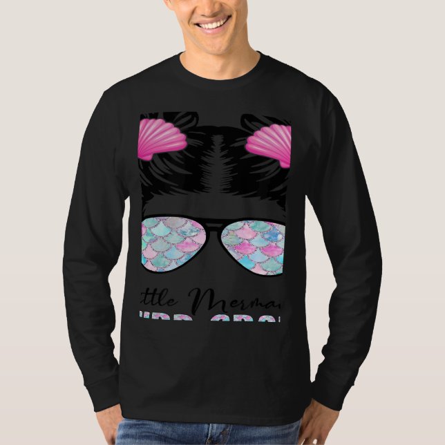 T-shirt Third Grade Mermaid Messy Bun Back To School Tie D (Devant)