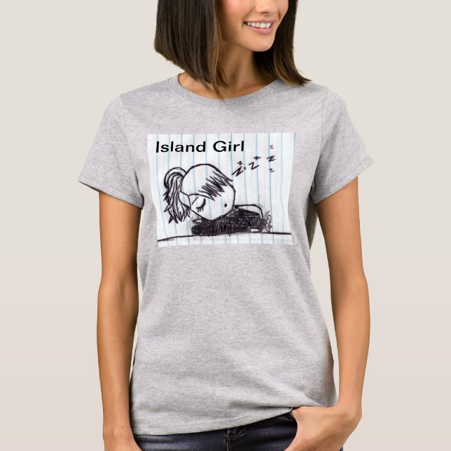 T-shirt Thirt Island Girl Pour ZzzZazzle (Devant)