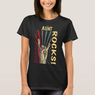 T-shirt This Aunt Rocks Vintage Retro Concert 70s 80s Funn