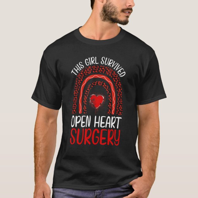 T-shirt This Girl Survived Open Heart Surgery Womens Survi (Devant)