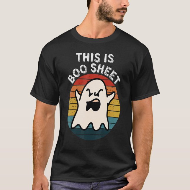 T-shirt This Is Boo Sheet Ghost Retro Halloween Costume Me (Devant)