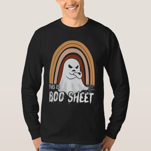 T-shirt This is boo sheet ghost retro halloween costume me (Devant)