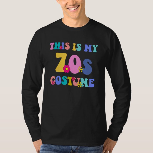 T-shirt This is My 70s Costume  Groovy Peace Retro Hallowe (Devant)