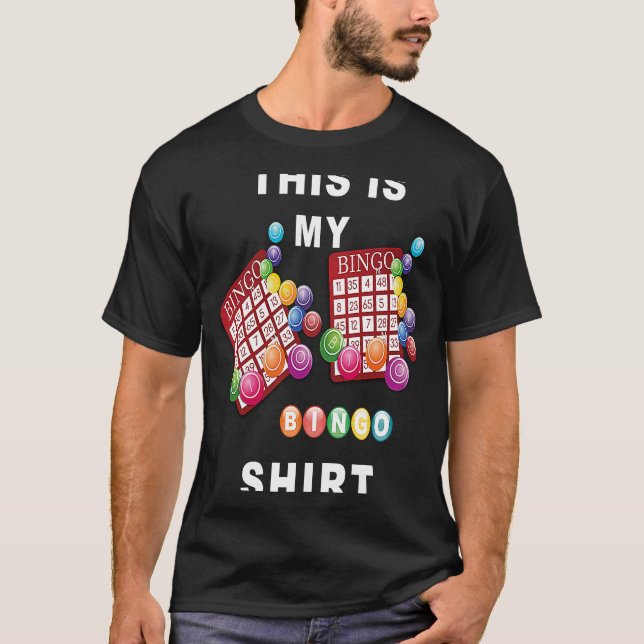 T-shirt This Is My Bingo  Funny Bingo (Devant)