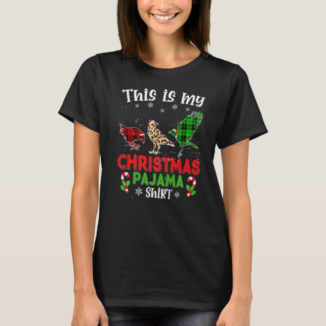 T-shirt This Is My Christmas Pajama Raven Animals Leopard  (Devant)
