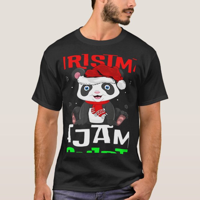 T-shirt This Is My Christmas Pajama  Santa Hat Panda Xmas (Devant)