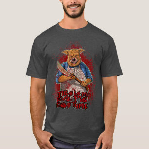 T-shirt This Is My Evil Pig Costume Halloween Horror Graph