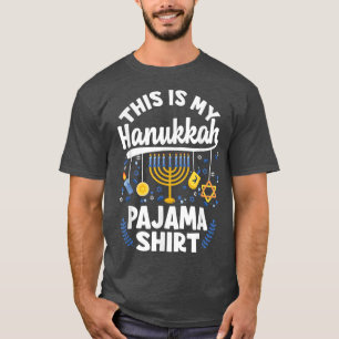T-shirt This Is My Hanukkah Pajama Cool Hanukkah Menorah