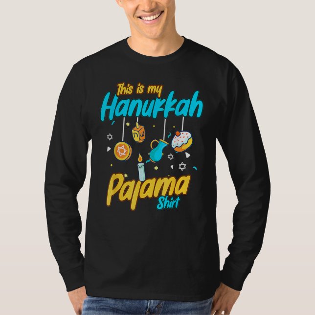 T-shirt This Is My Hanukkah Pajamakah Hanukkah  Pjs (Devant)