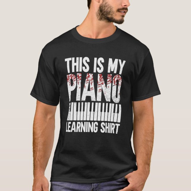 T-shirt This Is My Piano Learning Shirt - Pianist Piano Pl (Devant)