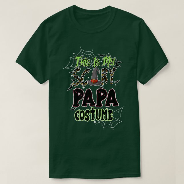 T-shirt This Is My Scary Papa Costume Family Matching Hall (Design devant)